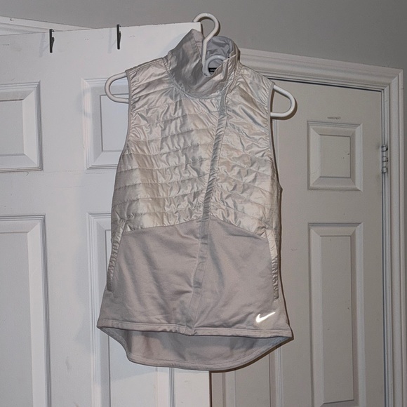 Nike Jackets & Blazers - Nike Metallic Gray Quilted Vest